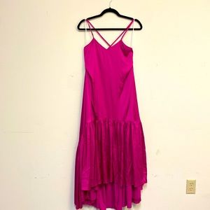 Perrin & Co. silk burgundy wine slip gown size medium